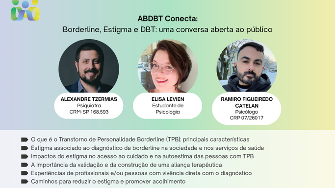 Borderline, Estigma e DBT: uma conversa aberta ao público